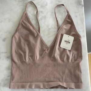NWT Free People Nude Low Back Bralette Size XS/S